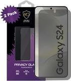 MobyDefend 2-Pack Screenprotectors - Geschikt voor Samsung Galaxy S24 - HD Privacy Glass