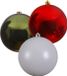 Kaemingk B.V. 3x stuks grande boule de Noël de 20 cm brillant en plastique vert blanc et rouge