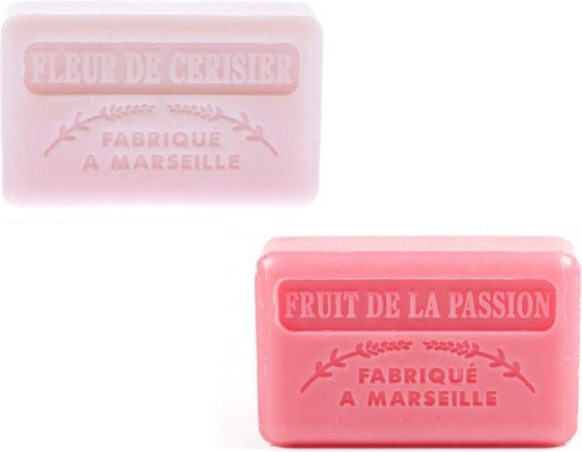 la savonnette marseillaise Soap bar set - zeep Kersenbloesem + Passievrucht