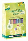 folia 39219 - Maxi-set raamafbeeldingen voor het warme seizoen, incl. 8 schildersjablonen, 1 krijtmarker en 6 krijtstiften