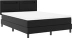 vidaXL Boxspringbed met hoofdeinde Zwart Kunstleer 140 x 190 cm