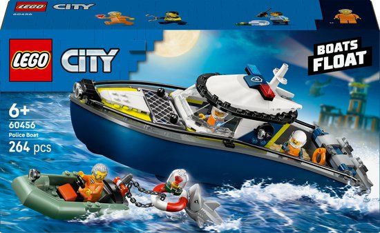 LEGO® City Achtervolging met Politieboot - 60456 - Bouwset - 264 Onderdelen