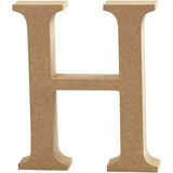 Creativ Company Decoratieve Letter H Hout Bruin 13 cm