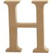 Creativ Company Decoratieve Letter H Hout Bruin 13 cm