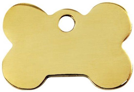 Red Dingo Hondenpenning - Maat S - Bot - Goudkleurig - RVS