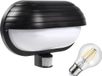 Maclean Lampe murale d'extérieur avec détecteur de mouvement + lampe LED 8W - max. 60W, 180°