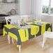 Bonamaison Tafelkleed, Anti-Mold, Sneldrogend, Waterdicht, 100% Polyester Tafellaken, Neon Geel, Rook, 140 x 160 Cm