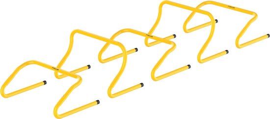 Focus Fitness Horden - Verstelbare Hordenset - Geel - Incl. Opbergtas