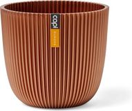 Capi Europe Bloempot bol Groove 'made with' metallic koper 13x12 cm
