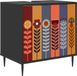 vidaXL Badkamerkast ESSEN Zwart Eiken 60 x 40 x 61 cm Bewerkt Hout