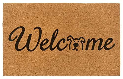 Hanse Home Home Mix Mats Kokos deurmat voor binnen en buiten, 45 x 75 cm, kokosmat, vuilvangmat, welkomstdesign, weerbestendig, antislip, voor entree en buiten, natuur