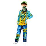 Amscan Verkleedpak Gaming Zombie Jongens Blauw/geel Mt 140/152