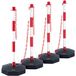 VEVOR Set van 4 kunststof palen met 9,8 m ketting en 8 S-haken - wit