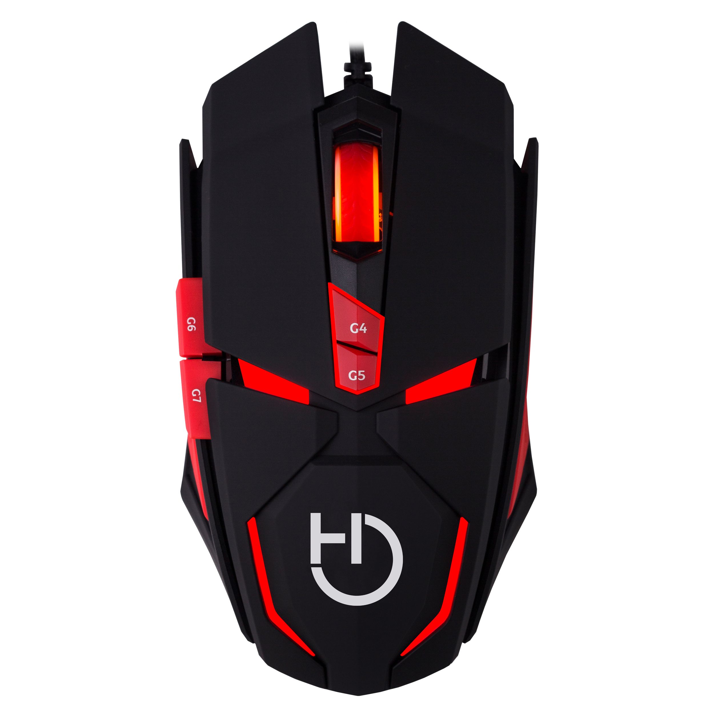 Hiditec Micrurus Muis Rood, Zwart 8100 DPI