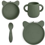 nuuroo - Lykke silicone dinner set - 4 pack - Dusty green