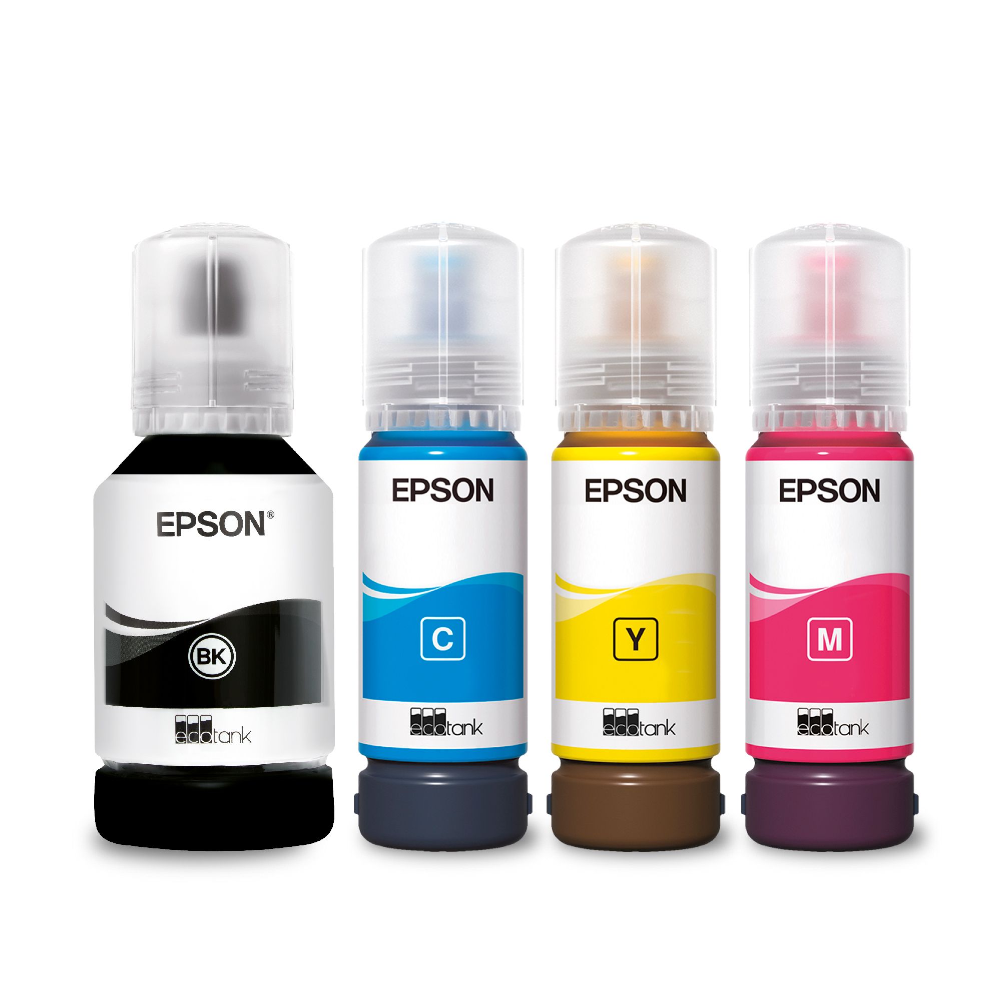 Epson 102 EcoTank Inktflessen - Multipack - Zwart, Cyaan, Magenta, Geel