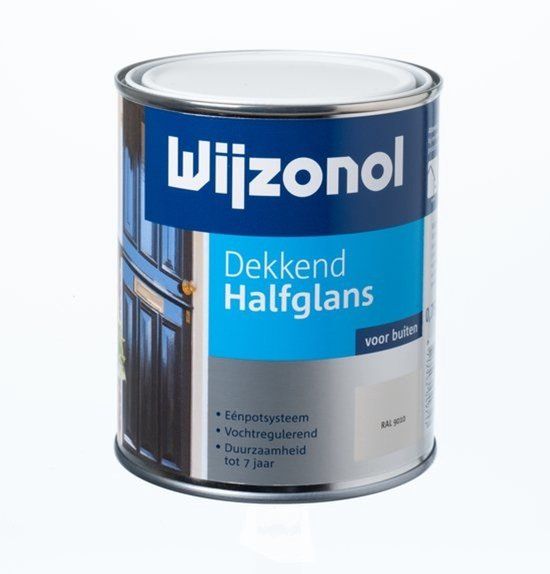 Wijzonol Dekkend Halfglans - 0,75l - 9104 Wit - Buitenverf