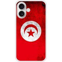 Apple iPhone 16 Drapeau tunisie Verstevigd hoesje met sublimatie bedrukking