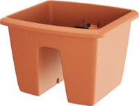 Prosperplast Terracotta Round Plastic Balcony Planter - 29cm