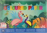Merkloos Gekleurd papier 120 grams blok a 48 vel