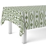 Martina Home Tafelkleed, wasdoek, Malorqui, groen, 260 x 140 cm