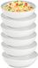 Plasticforte Rond bord/camping - 12x - diep bord/schaaltje - D19 x H5.5 cm - crème blanc - plastique - assiettes à soupe - vaisselle incassable