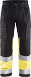 Blåkläder Werkbroek met stretch High Vis 1551-1811 - Zwart/High Vis Geel - D104
