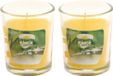 Pro Garden bougie à la citronnelle - 4x - dans un verre transparent - 5 x 6 cm - parfum d'agrumes