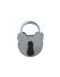 FTH Hangslot FTH 2493 met sleutel, behuizing van verzinkt staal van 55 mm, beugel van verzinkt staal Ø 6,5 mm, sleutelingang beschermd door afdekking, 2 groefsleutels