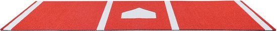 VEVOR Baseball Hitting Mat Trainingsmat Softbal Rood 300x116cm Buiten