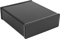 Hammond Electronics 1455U2201BK Universele behuizing - 220 x 191 x 66 mm - Aluminium - Zwart (geëloxeerd)