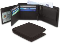 Garzini Heren Portemonnee Leder RFID Billfold Bruin