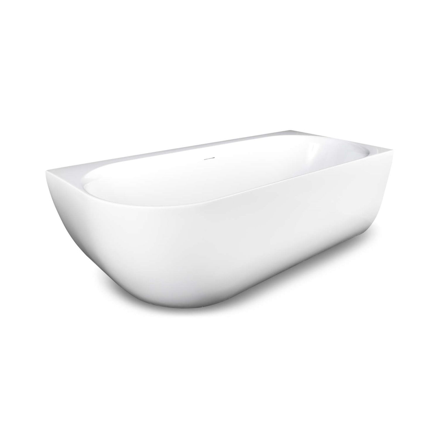 Luca Ligbad Primo Hoekbad - 180x80x60 cm - Links Afgerond - Wit - Acryl