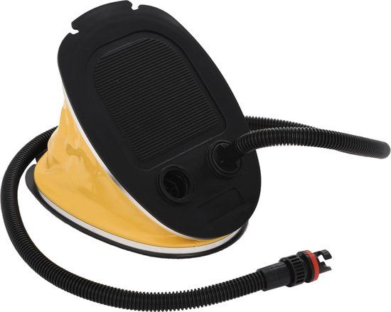 vidaXL Voetpomp 26x18 cm PP en PE grijs en geel