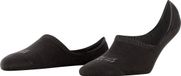 FALKE Step High Cut onzichtbaar effen katoen footies dames zwart - maat 35-36