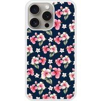 Apple Siliconen hoesje compatibel met iPhone 15 Pro Hibiscus Vintage
