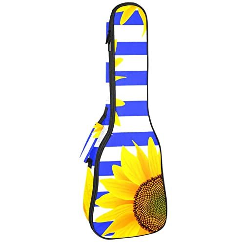 Mersov Tenor Ukulele Gigbag Waterdicht - Zonnebloem Blauw en Wit Streep