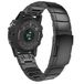 MoKo Watch Strap Fit Garmin Fenix 3/3 HR/6X Pro/6X/Quatix 6X Solar/5X Plus/5X/Enduro/Descent Mk2i/Mk2/Mk1/Tactix Bravo/Charlie/Delta, Quick Fit Stainless Steel Wristband Replacement Wacth Band, Black