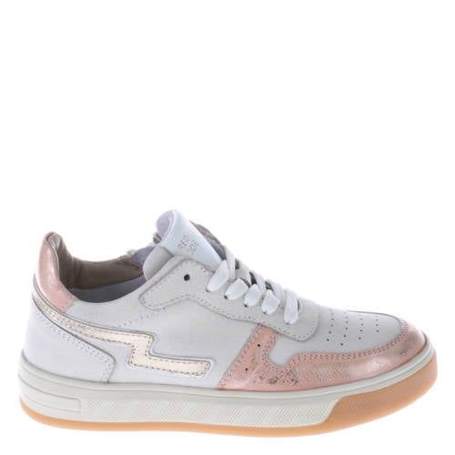 Red Code leren sneakers wit/roze