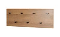 HAKU Wandkapstok eiken, zwart, MDF, metaal - Maat: B 80 cm x H 30 cm x D 5 cm, Stijl: Modern