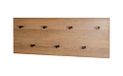 HAKU Wandkapstok eiken, zwart, MDF, metaal - Maat: B 80 cm x H 30 cm x D 5 cm, Stijl: Modern