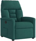 vidaXL Fauteuil - verstelbaar - stof - donkergroen