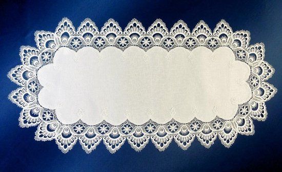 Tafelkleedjes.nl Tafelkleed - Grofkant - off White - room wit - Tafelloper 110 cm - 8139
