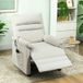 Fauteuil Relax Électrique Inclinable Avec Massage Et Chauffage, Repose-jambes, Moteur Ultra-silencieux, Dimensions 82x99x106cm, Teinte Crème, Confort Optimal