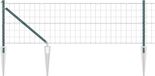 vidaXL Euro-hek met grondpennen 25 x 0,8 m PVC-Coated Staal Groen Mesh