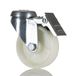 RS PRO, Draailager zwenkwiel, wiel ø 75mm, 70kg, gewicht H. 100mm, wiel B. 20mm, enkele bouten, polypropyleen materiaal incl