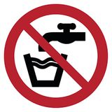 Stickers, gelamineerd, rond, zelfklevend, waterdicht, NF ISO7010, uv-bestendig, gelamineerd, geen drinkwater, diameter 5 cm