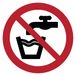 Stickers, gelamineerd, rond, zelfklevend, waterdicht, NF ISO7010, uv-bestendig, gelamineerd, geen drinkwater, diameter 5 cm