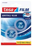 Tesa Transparante folie, hoge transparantie, bestand tegen veroudering, 10 m x 19 mm, 2 stuks