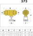Caleffi anti-retourbeveiliging met niet-controleerbare verschildruk. Type CAa. Messing behuizing. PN 10, 8016615553956
